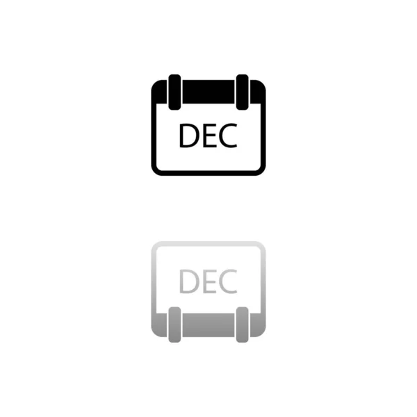 Ημερολόγιο Μαύρο Σύμβολο Λευκό Φόντο Απλή Απεικόνιση Επίπεδη Διανυσματική Εικόνα — Διανυσματικό Αρχείο