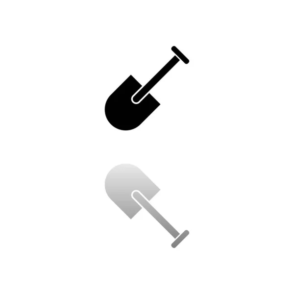 Mini Pelle Symbole Noir Sur Fond Blanc Une Illustration Simple — Image vectorielle