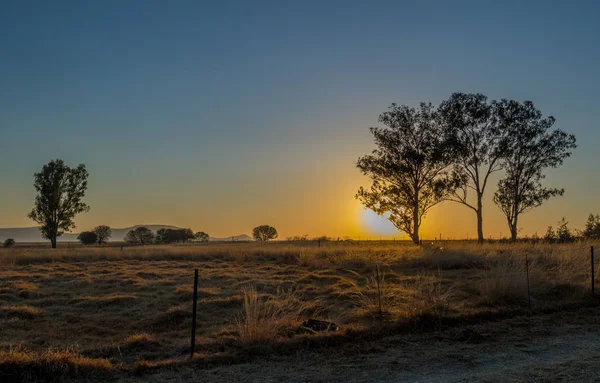 Paisagem Fazenda Inverno Região Kwazulu Natal Midlands África Sul Imagem — Fotografia de Stock