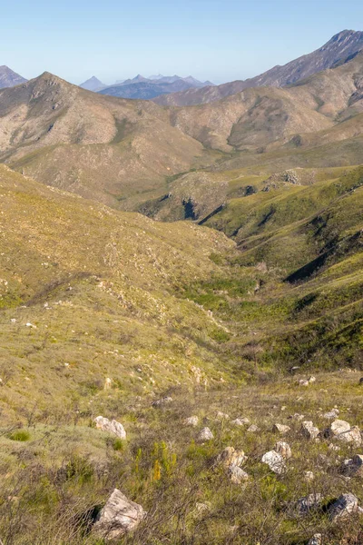 Kopya alanı ile Güney Afrika görüntü Batı Cape eyaletinde Robinson Pass yüksek bir noktadan görünümü