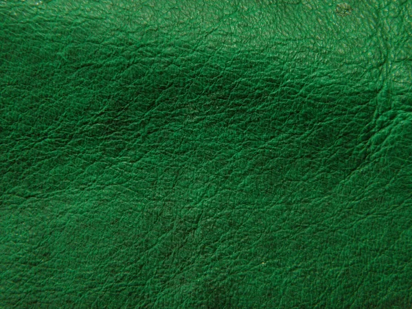 Green Textured Leather Material Background — Stock Photo, Image