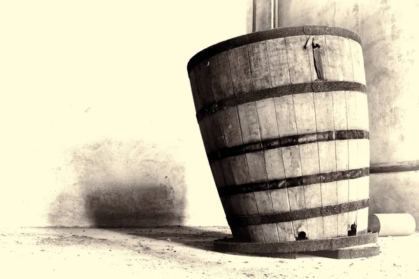 Vintage Szuka Beczki Drewniane Beczki Wino Lub Piwo — Zdjęcie stockowe