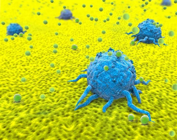 Cancer Cell Growing Culture — Stock Photo, Image