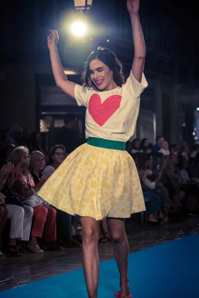 Mlaga Spanien September 2018 Modenschau Larios Mlaga Fashion Week Tag — Stockfoto