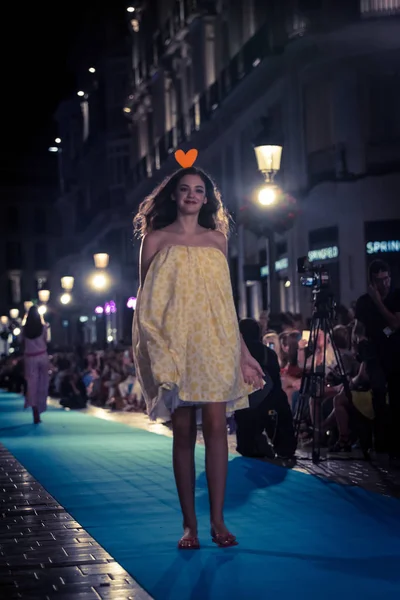 Mlaga Spanien September 2018 Modenschau Larios Mlaga Fashion Week Tag — Stockfoto