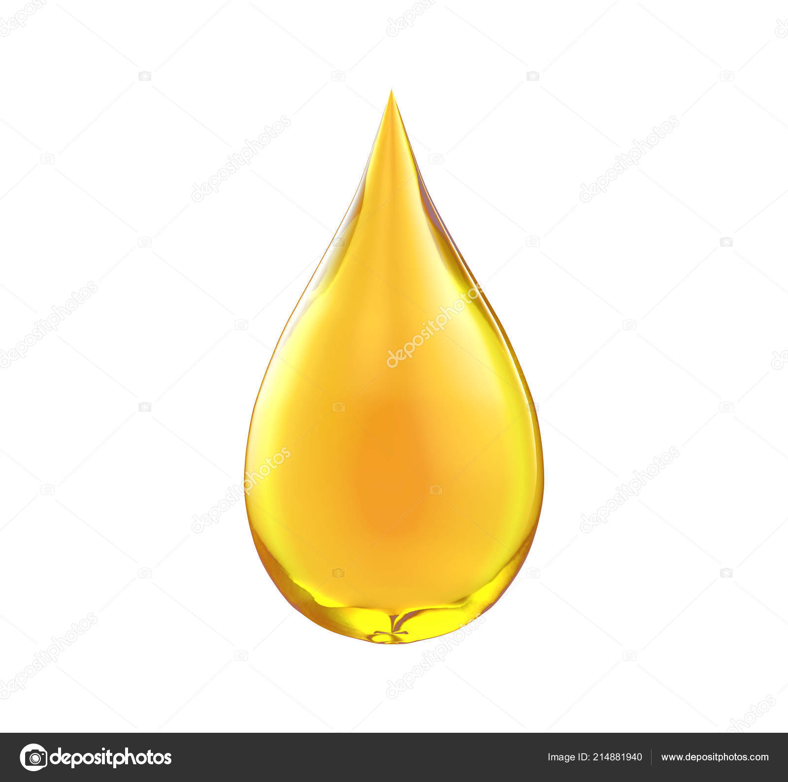 Oil Drop on White Background Stock Illustration - Illustration of