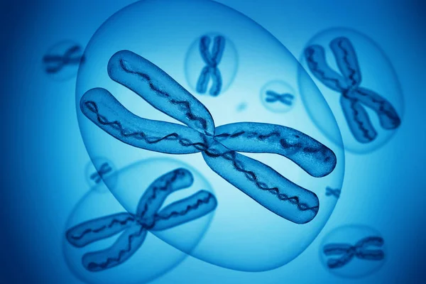 Bilimsel Arka Planda Kromozom Illüstrasyon — Stok fotoğraf