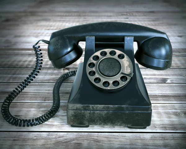 レトロな黒電話の — ストック写真