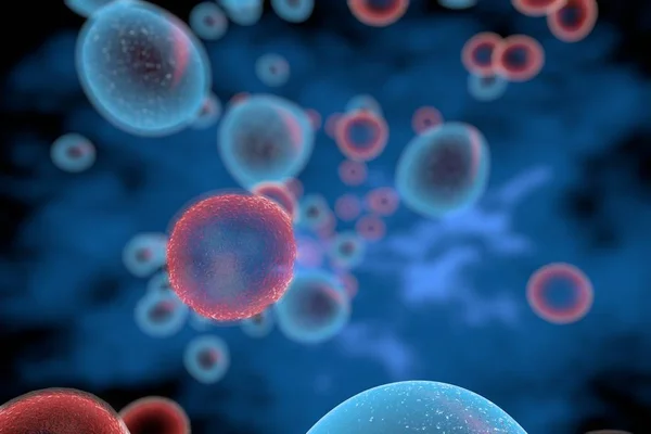Kanser Hücrelerine Saldıran Hücreleri Illüstrasyon — Stok fotoğraf