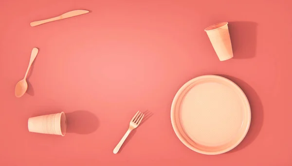 peach disposable plates