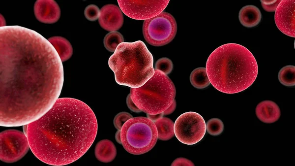 Limfocyty Atakujące Komórki Nowotworowe Ilustracji — Zdjęcie stockowe