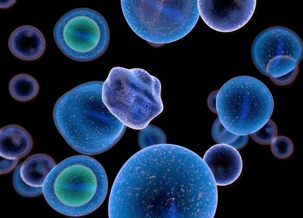 Клітини Атакують Ілюстрацію Ракових Клітин — стокове фото