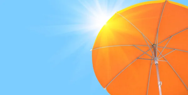 Férias Verão Sob Sunshade Verão Viagens Concepto Ilustração — Fotografia de Stock