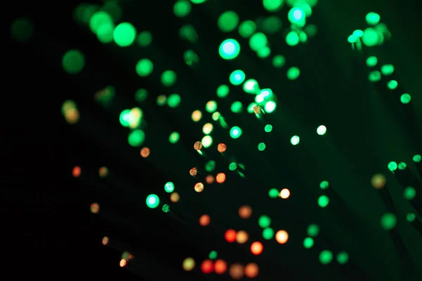 Optical fiber of  colors, macro with bokeh