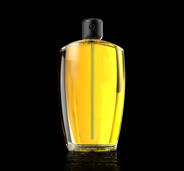 Perfume Bottle Black Background — Stock Photo, Image