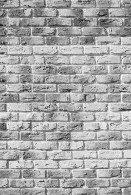 El yapımı siyah beyaz tuğla duvar, çatı katı. Basit yüksek detaylı tuğla duvar. Nitel arkaplan veya doku.