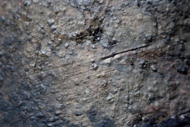 Antik arkeolojik kazılar ile erken Demir Çağı kültürünün Zarubintsy seramik kalıp. Doku portre