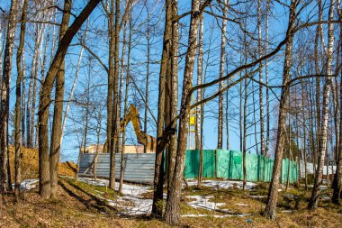 Orman alanında inşaat çalışmaları