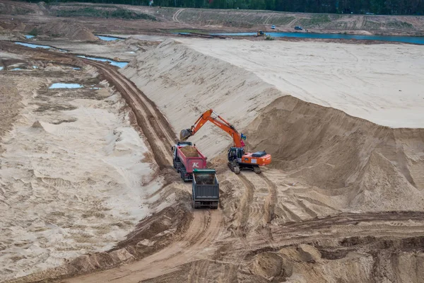 Bolotskoe Sand Quarry Rusia Mayo 2017 Cantera Arena Minería — Foto de Stock