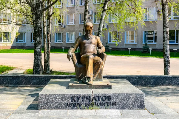 Obninsk Russia Maggio 2016 Monumento Allo Scienziato Kurchatov Nella Città — Foto Stock