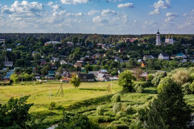 Borovsk, Rusya'nın şehrin panoramik görünüm