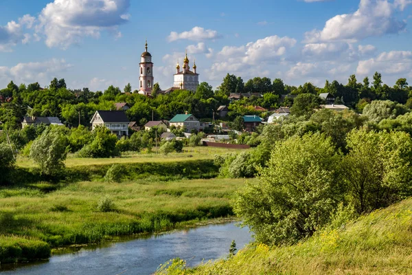 Panorámás Kilátás Nyílik Városra Borovsk Oroszország — Stock Fotó