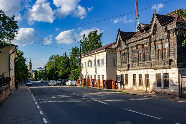 Nézd Utcákon Hostory Város Borovsk Oroszország — Stock Fotó