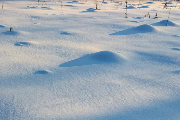 Texture Snow Field Frosty Day — Stock Photo, Image