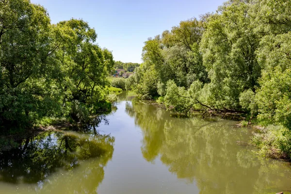 Nehir Luzha. Maloyaroslavetsky district, Kaluzhskaya region, Rusya Federasyonu