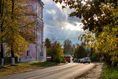 Borovsk, Rusya - Ekim 2017: Boris kilise ve Gleb Borovsk içinde