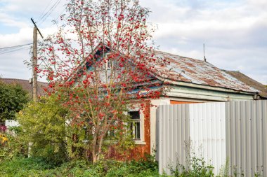 Borovsk, Rusya Federasyonu - Ekim 2017: Görünüm eski Borovsk, Moskovskaya sokak evleri