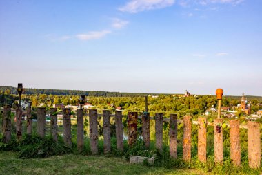 Borovsk, Rusya'nın tarihi kentin panoramik görünüm