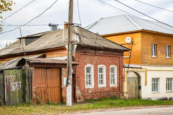 Borovsk Russie Octobre 2017 Vue Des Vieilles Maisons Borovsk Rue — Photo