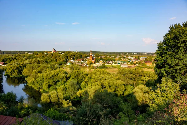 Pemandangan Panorama Dari Kota Tua Borovsk Rusia — Stok Foto