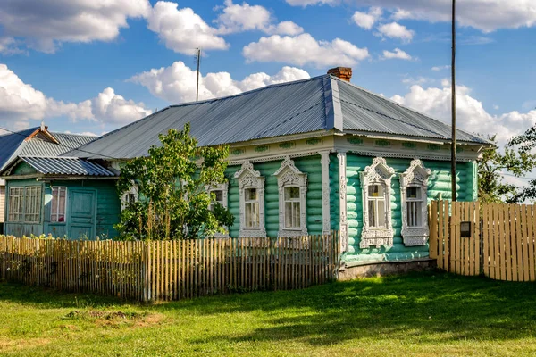 Timashovo Russie Août 2018 Vieille Maison Rondins Village Avec Beaux — Photo