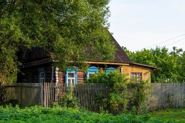 Maisons Village Anciennes Dans Village Anisimovo Région Kaluzhskiy District Maloyaroslavetskiy — Photo