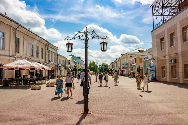 Kaluga Rusko Srpen 2017 Pěší Ulice Kaluga Arbatu Kaluzhskiy Arbat — Stock fotografie