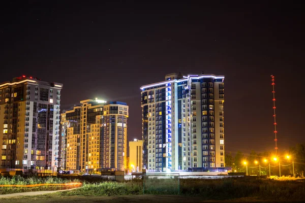 View New Buildings Obninsk Night Russia — Stock Photo, Image