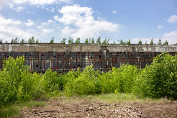 Uzlovaya Rússia Junho 2015 Antigo Edifício Abandonado Fora Fábrica Kran — Fotografia de Stock