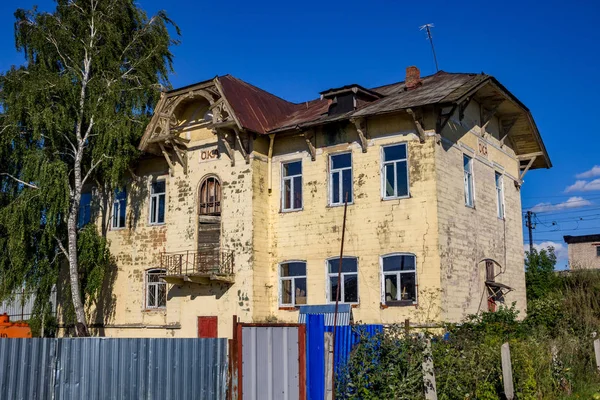 Serpuhov Russland August 2017 Das Alte Gebäude Des Bahnhofs Oka — Stockfoto