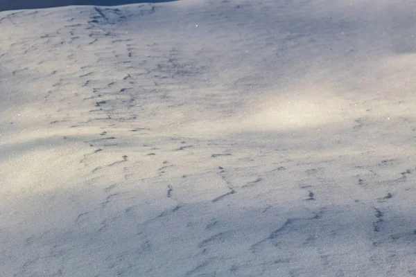 Λευκό Φόντο Κυματισμούς Χιονιού Στο Χιόνι Χειμώνα — Φωτογραφία Αρχείου
