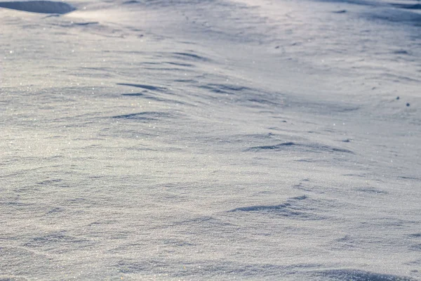 Białe Tło Śniegu Fale Śniegu Zimie — Zdjęcie stockowe