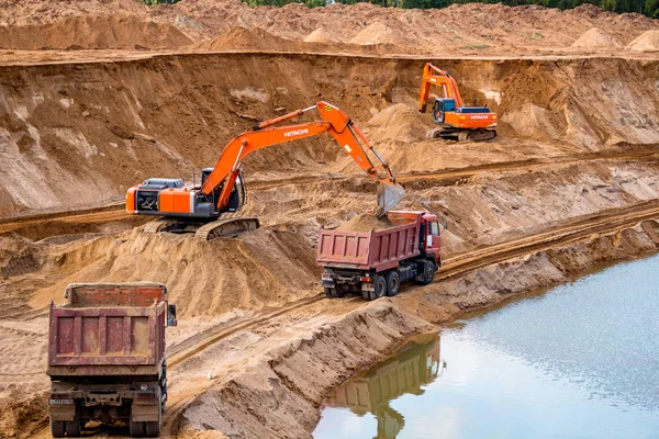 Potresovo Rusia Septiembre 2014 Cantera Arena Potresovskiy Extracción Materiales Metálicos — Foto de Stock