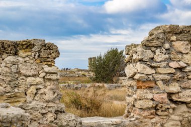 Sevastopol, Crimea - Eylül 2014: Tarihi ve Arkeoloji Müzesi-rezerv 