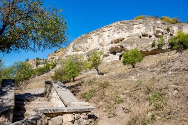 Chufut-Kale. Ortaçağ şehir-kale Bahçesaray Kırım dağlarda
