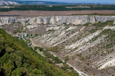 Chufut-Kale. Ortaçağ şehir-kale Bahçesaray Kırım dağlarda