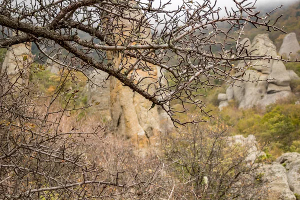 Montanha Demerdzhi Crimeia Monumento Natural Vale Dos Fantasmas — Fotografia de Stock