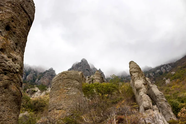 Montanha Demerdzhi Crimeia Monumento Natural Vale Dos Fantasmas — Fotografia de Stock