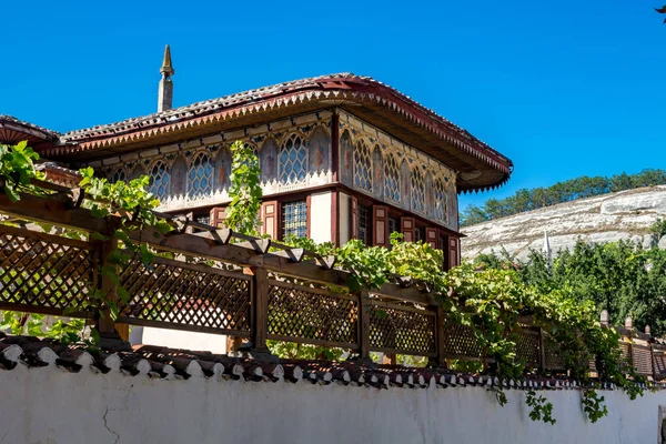 Bakhchysaray, Crimea - Eylül 2014: Han'ın Palace veya Hansaray Bahçesaray, Crimea olan. Tarihi ve kültürel rezerv. Ana Sarayı Binası