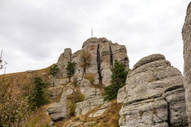Sonbahar Kırım'da dağda Demerdzhi (Demirdzhi, Demirji)